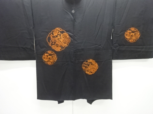 JAPANESE HAORI COAT / SAGARA KNOT / FLOWER & BIRD / ONE CREST 